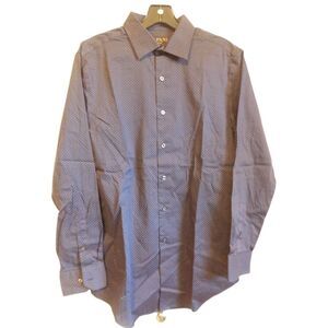 Alfani Blue and red sprinkle print button down